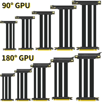 90° 180° GPU Gaming Vrh Kakovosti PCI Express 4.0 16X Biti Kabel RTX 4090 grafična Kartica High Performance PCIE X16 4.0 Riser Extender